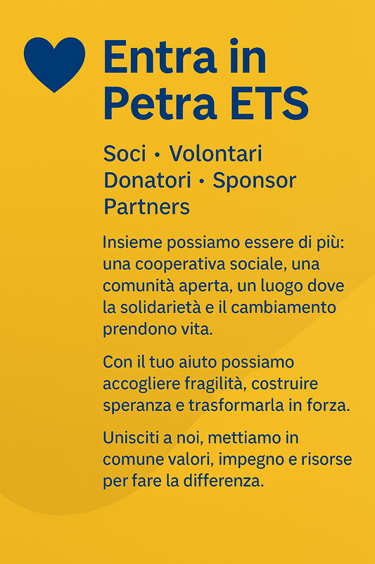 PRESENTAZIONE "PETRA ETS"Ente Terzo Settore NAZIONALE  formato Ebook