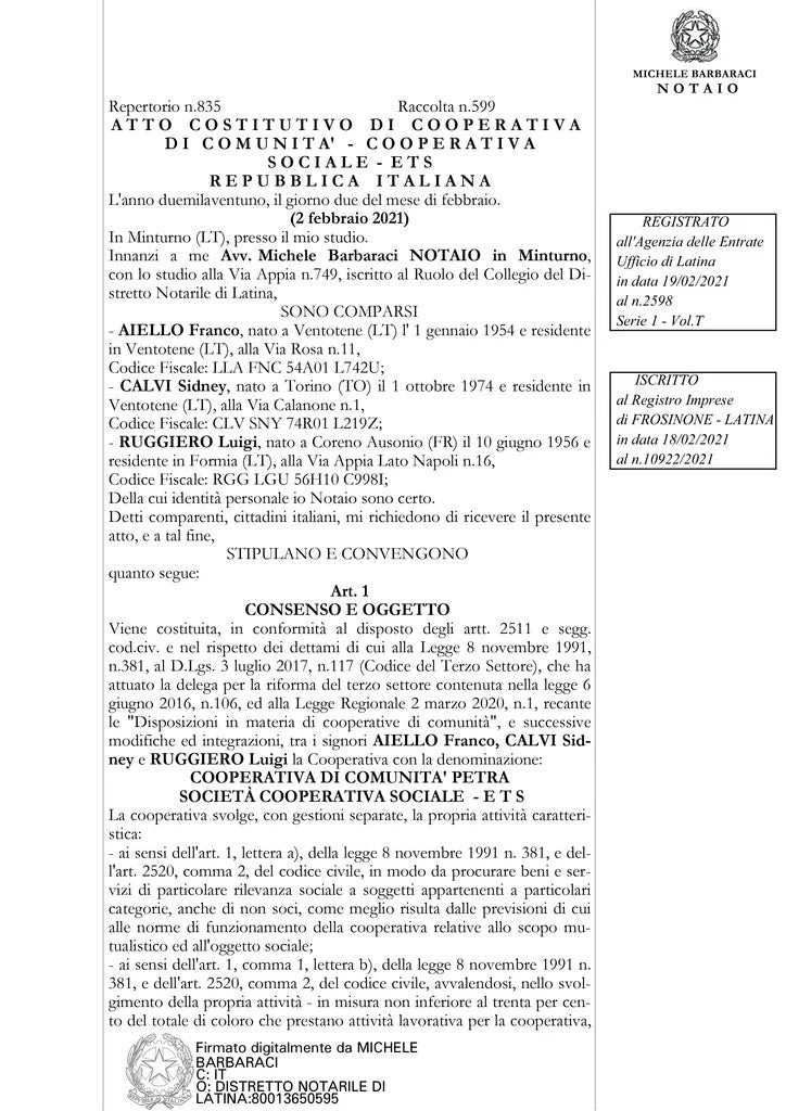 SOCI CDA Consiglio Di Amministrazione